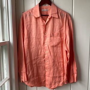 Geoffrey Beene 100% linen vintage shirt